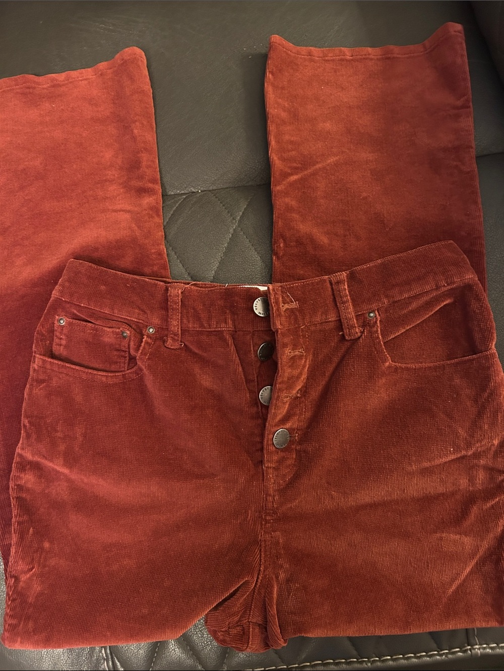 Velvet Heart Alena high rise denim rust color corduroy pants